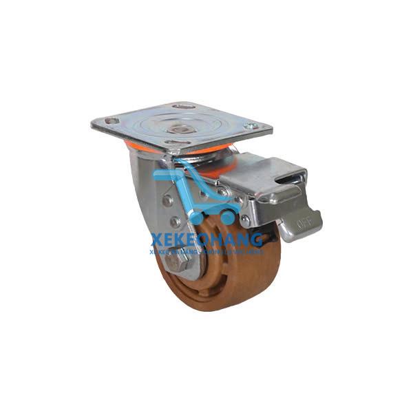 Bánh xe cao su chịu nhiệt BHT75 xoay khoá kép Bánh xe cao su chịu nhiệt BHT75 xoay khoá kép